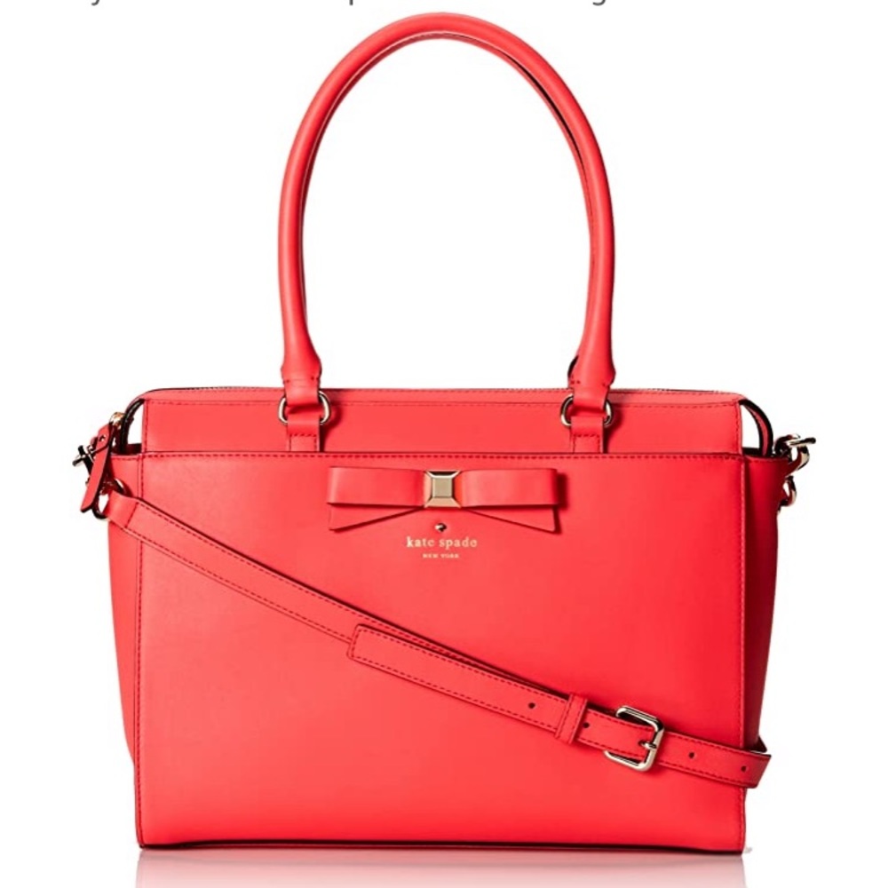 SOLD Kate Spade Purse Pink Coral Top Handle - Picture 1 of 8